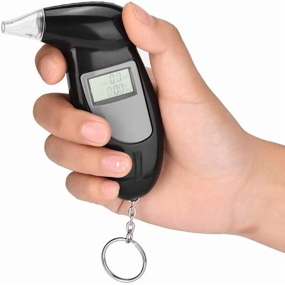 Digital Display Alcohol Breath Tester Breathalyzer Analyzer Detector Test Keychain Breathalizer Breathalyser Device LCD Screen ,Fast and Easy