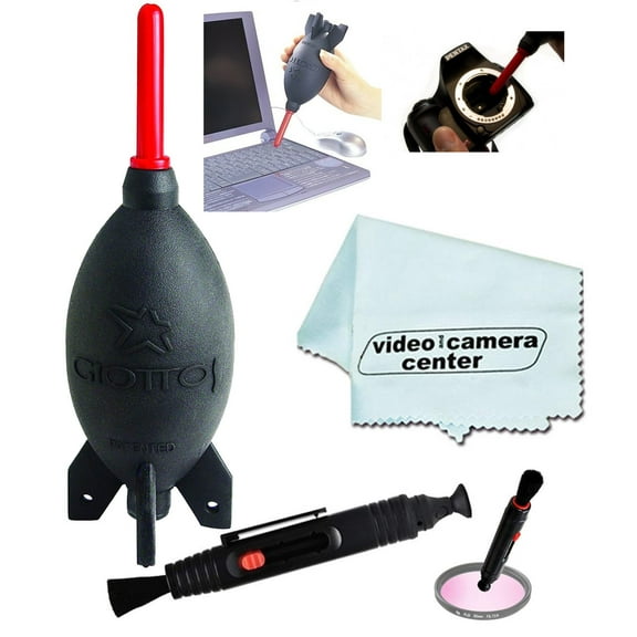 Giottos AA1900 Large Rocket Blaster Air Duster VCC113 Micro-Fiber Cloth Lens Optic Pen Cleaner