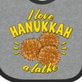 thumbnail image 4 of Inktastic I Love Hanukkah a Latke Boys or Girls Baby Bib, 4 of 4