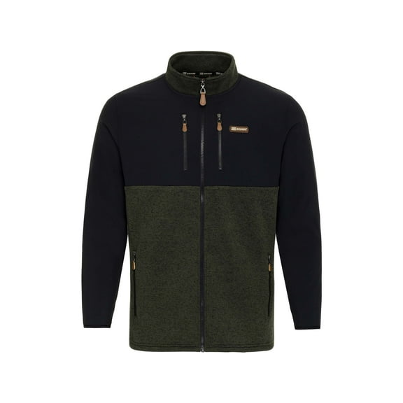 Savage Arms Sweater Fleece Jacket - Men's, Olive/Black, Large