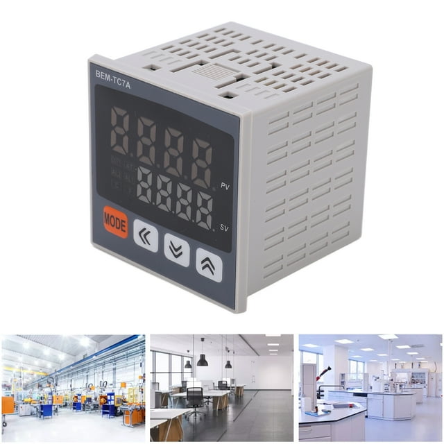 Thermostat, Régulateur de Température Intelligent 100-240VAC Haute Précision Relais Sortie Sensible Coffre-Fort avec Support pour Moteur pour Appareils Électroménagers pour l'Industrie BEM-TC7A-14RV