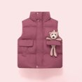 thumbnail image 4 of AUNVITO Thermal Fleece Lined Bear Design Vest for Boys & Girls 1-12Y, Windproof Padded Coat, Loose Fit Short Quilted Jacket with Nylon & Spandex, 4 of 4