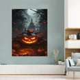 thumbnail image 6 of Vintage Halloween pumpkin Canvas Wall Art Painting, Horror Creepy Dark Poster, Halloween Gothic Artwork Picture Print Decor, Spooky Ghost Wall Decor for Bar Living Room Bedroom Party Framed, 6 of 8