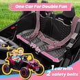 thumbnail image 4 of Joyracer Jouet UTV à Chevaucher 24 Volts avec 2 Places, Roues de Voiture Motorisées avec Télécommande, 3 Vitesses, Musique Bluetooth, Rose, 4 of 12