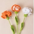 thumbnail image 4 of 1Pc Knitted Artificial Carnation Fake Crochet Hand Woven Flowers with Stem for Home Wedding Party Office Tables Centerpieces Decoration (Red), 4 of 10