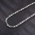 thumbnail image 2 of K-KED Solid 925 Sterling Silver Chain Men Lucky Byzantine Necklace 80g/25inch, 2 of 6