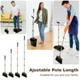 thumbnail image 2 of XXXFLOWER 54" Long Handle Heavy Duty Steel Dustpan with Broom and Dustpan (Black, Brown), 2 of 7
