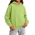 thumbnail image 2 of Enjoytime Hoodies for Girls Solid Color Long Sleeve Pullover Sweatshirt Fall Winter Casual Kids Clothes with Pockets, 2 of 8
