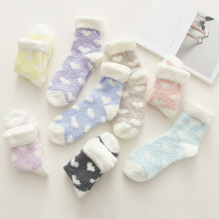 

Dress Choice Winter Fuzzy Socks for Women Soft Non-Slip Plush Warm Slipper Socks Casual Cozy Socks Home Sleeping Gifts