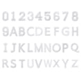 thumbnail image 1 of 72 Pcs Letras y Números Planchar, Parches de Letras A-Z de 1.5 Pulgadas y Parches de Números 0-9 para Ropa Blancos, 1 of 7