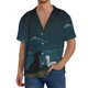 thumbnail image 1 of Balery Farm Dog Duck Moonlight Camisa Casual de Manga Corta con Botones para Hombre, Texturizada, Estilo Cubano, para Playa, Verano-Small, 1 of 5