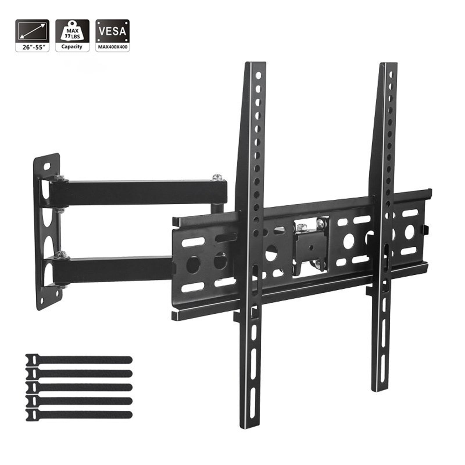 SUGIFT Full Motion TV Wall Mount for 2655 inch LED TV, Corner TV