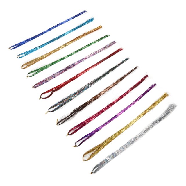 Tinsel Hair Extensions, Hair Tinsel Kit Sparkling Soft Easy To Care for Braiding