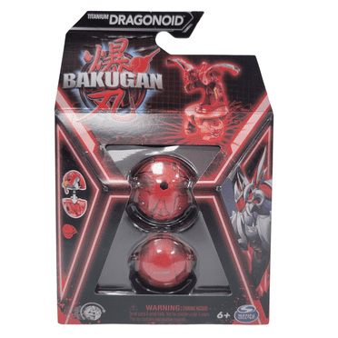 Bakugan Battle League Collectible Combine and Brawl Action Figure Set Dragonoid, Red