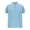 Sky Blue, variant on Men's T Shirts Loose Casual Splice Color Stripe Linen Lapel Half Length Sleeve Blouse Short Sleeve ShirtsBeach Vacation Clothes for Men