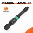 thumbnail image 3 of Uxcell 5pcs #2 Impact Phillips Screwdriver Bit PH2 1/4" Hex Shank 50" (50mm) Length 0.17" Rod Magnetic Cross Head Drill Bits S2 Steel Industrial Screw Driver for Impact Power Drivers, 3 of 7