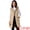 Khaki, variant on Women's Long Puffer Vest Casual Sleeveless Hooded Down Jacket M Coffee