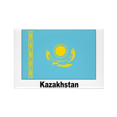 CafePress - Kazakhstan Flag - Rectangle Magnet, 2"x3" Refrigerator Magnet