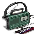thumbnail image 2 of Hand-Cranked Weather Radio AM/FM Solar Mobile Power Hand-Cranked Charger 10000MA, 2 of 4