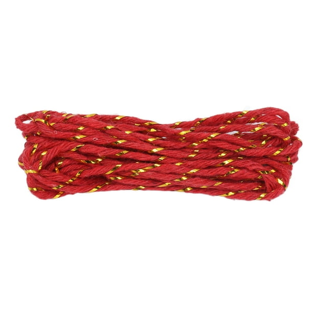 Estink Gift Box Rope, Gift String 2m Durable For Easter For Birthday For Wedding Red Gold