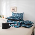 thumbnail image 5 of Feelyou Teens Camo Bedding Comforter Set 7pcs, Blue Black Stripe Queen Bedding Sets, Cartoon Theme Reversible Queen Sheet Sets, Super Cozy Room Decor, 5 of 7