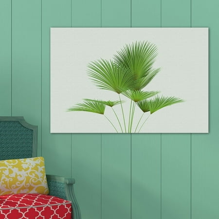 - wall26 Canvas Wall Art - Watercolor Style Plant with Narrow Leaves - Giclee Print Gallery Wrap Modern Home Decor Ready to Hang - 24x36 inches