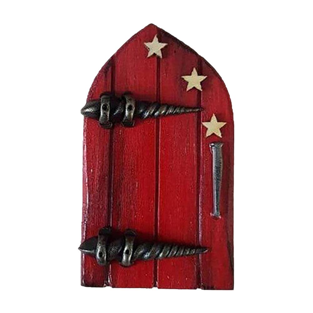 Ksruee Mini Elf Door Fairy Doors Garden Sculpture Ornament Beautifully
