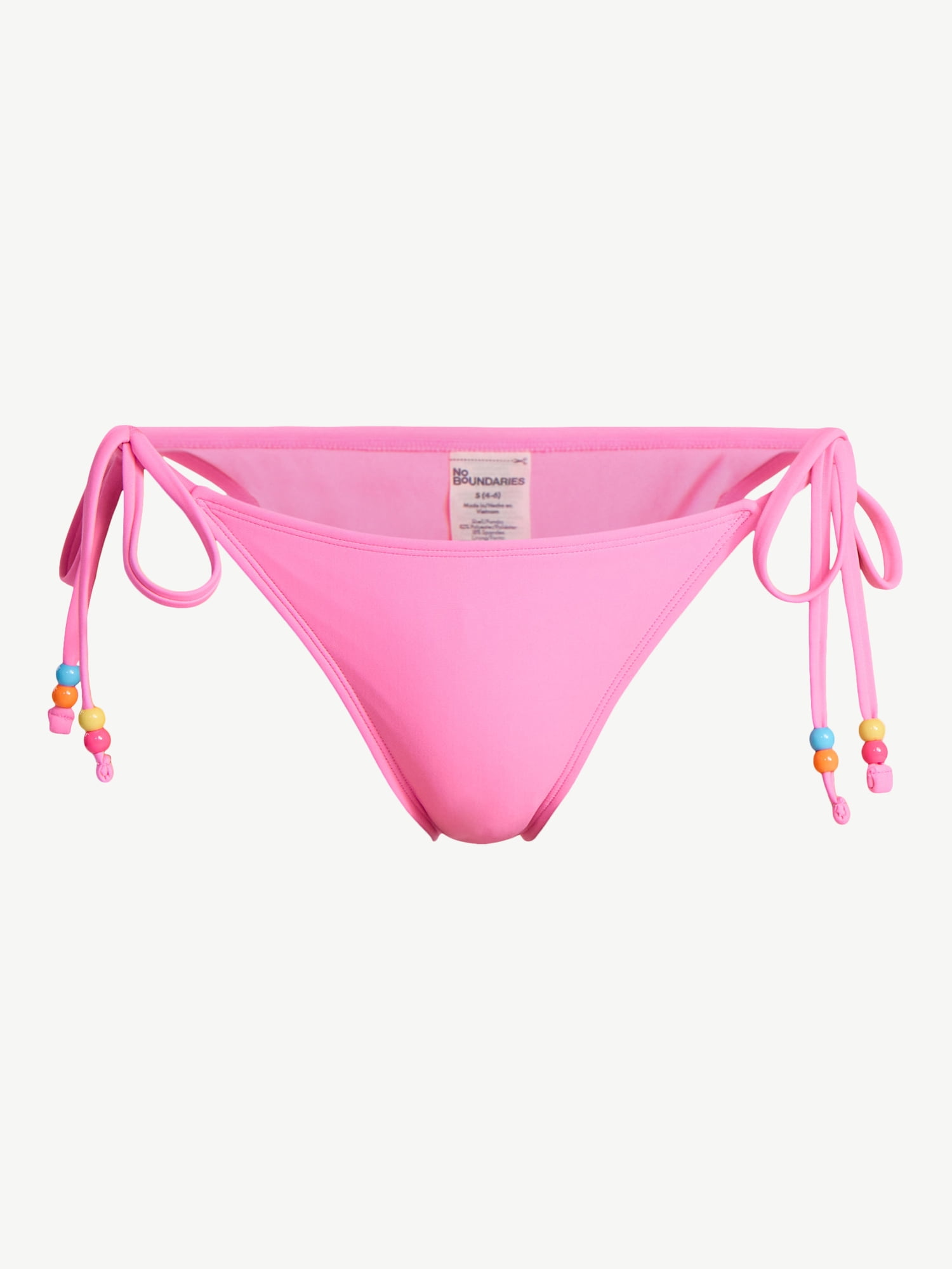 No Boundaries Beaded Side Tie Bikini Bottoms, Women’s