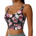 thumbnail image 2 of Pofeuu Rose Flowers Print Sports Bra for Women Sexy Vest Yoga Running Gym Fitness Crop Bras Tops-Medium, 2 of 8