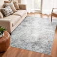 thumbnail image 5 of YOUFORTONG Washable 4x6 Abstract Area Rug, Neutral Non-Slip Stain Resistant Low-Pile Soft Mat for Living Room Bedroom Dinning Room,Grey, 5 of 7