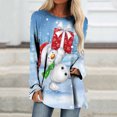 thumbnail image 1 of Pntutb Mujeres Mangas Largas Camisas Casuales Impresión de Navidad Cuello Redondo Pullover Túnica tops Pntutb Pntutb-532, 1 of 5