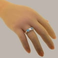 thumbnail image 6 of LBG British Made 10k Rose Gold Natural Opal & Blue Topaz Womens Statement Ring - 33 size options - Size 9.25, 6 of 7