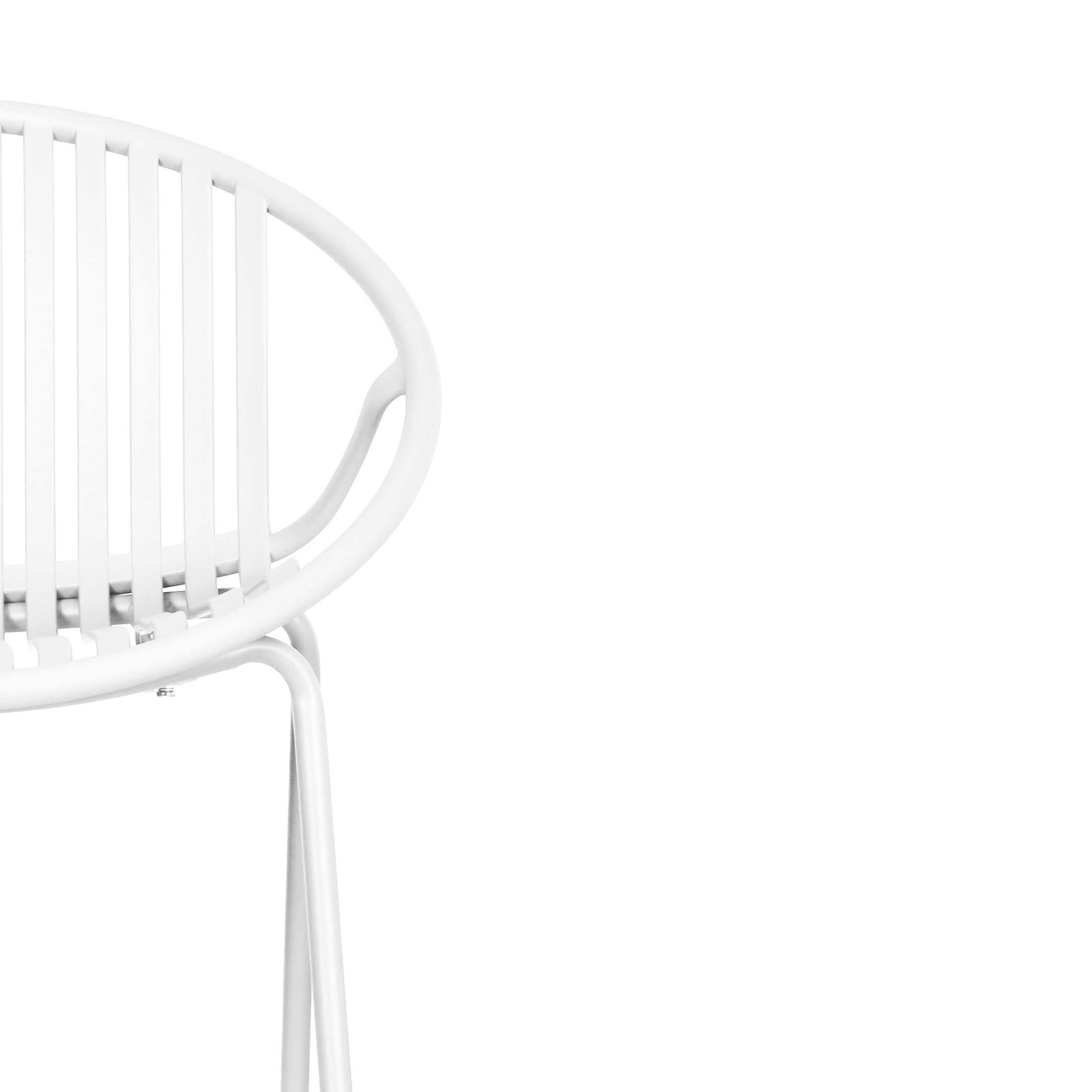 Christopher Knight Home Minimalist Plastic Outdoor Folding Dining Chairs, Metal Legs, White, Set of 2