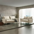 thumbnail image 5 of Enor Furniture Gresham 70" Upholstered Modern Velvet Sofa in Ivory, 5 of 5