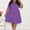 Purple, variant on Ayolanni Ruffle Women Summer Dresses Collared Solid Button Down Short Sleeve Midi Shirt Dress Beach Plus Size Casual Sundress Green XXL