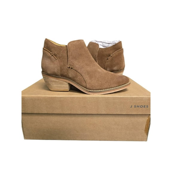 J.Shoes Women’s 6 Amelia Brandy Suede Zip Heeled Ankle Boots T9206