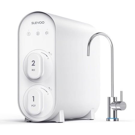 Slevoo 600 GPD Tankless Reverse Osmosis Water Filtration System, Under Sink 7-Stage Tankless RO System, 2:1 Pure to Drain, BPA Free