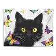thumbnail image 5 of COMIO Cute Naughty Kitten Tapestries Large Size 40x30 Inch Cat with Butterfly on Nose Tapestry for Bedroom Aesthetic Home Decor Living Room Boys Girls Playroom Backdrop Wall Tapestry, 5 of 7