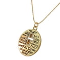 thumbnail image 2 of Fashion Alloy Yellow Gold-Tone Latin Cross White CZ Religious Pendant Necklace, 2 of 3