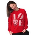 thumbnail image 3 of Pizza Lovers Italian Foodie Love Women Crewneck Sweatshirt Brisco Brands S, 3 of 6