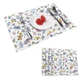 thumbnail image 1 of DouZhe Ensemble de 4 Sets de Table en Polyester, Motif Floral de Coléoptères Mignons Résistants à la Chaleur pour Table à Manger, 12 Pouces x 18 Pouces, 1 of 6