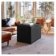 thumbnail image 5 of SONGMY 100 Gallon Resin Deck Box with Cushion, Waterproof Outdoor Storage Box with Lockable Lid for Garden Tools, Patio Cushions (Black), 5 of 7