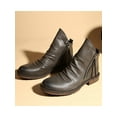 thumbnail image 5 of Harsuny Mens Leather Dress Boots Side Zipper Ankle Booties Gray 8, 5 of 5