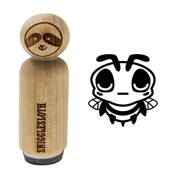 Cute Bee Sleepy Rubber Stamp for Scrapbooking Crafting Stamping - Mini 1/2 Inch