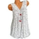 thumbnail image 3 of Camiseta sin mangas con cuello en V sin mangas, chaleco holgado para mujer, camiseta de verano, blanco, XXL AweSitey AP001998-05, 3 of 5