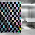 thumbnail image 2 of Erosebridal Checkered Flag Shower Curtain 72Wx84L, Racing Bathroom Shower Curtain, Holographic Checkered, 2 of 5