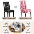 thumbnail image 3 of Chair Covers Stretch Dining Chair Covers Removable High Back Chair Protective for Dining Room Kitchen Banquet Party Decoration (T-Red, 6 PCS), 3 of 8