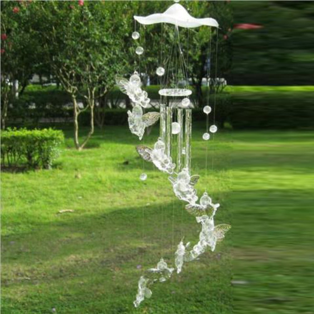 Angel Large Crystal Wind-Chimes Bells Ornament Home/Outdoor Garden&Yard Decor 