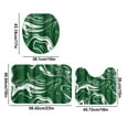 thumbnail image 3 of Wovilon Bathroom Decor 3 Pcs Rug Set With ColorfulMarble Bathroom Set With AntiSlip Rug Toilet Lid Cover And U Shape Mat, 3 of 6