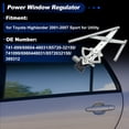 thumbnail image 2 of Unique Bargains Rear Left Power Window Regulator with Motor for Toyota Highlander 2001-2007 Sport for Utility No.741-099/69804-48031, 2 of 6